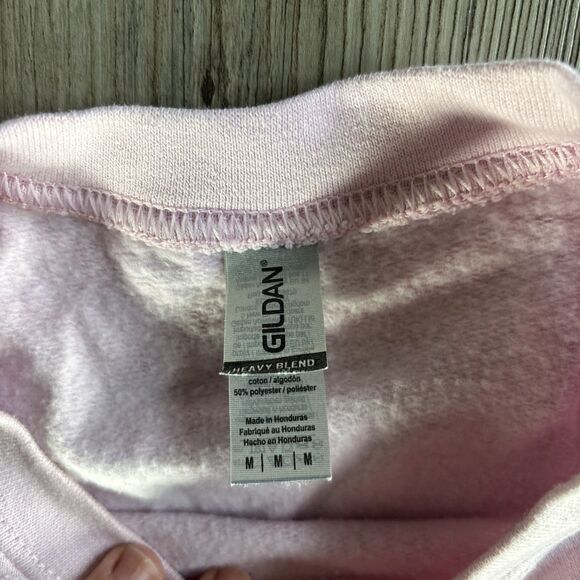 TEACH Letter Art Teacher Chic Patchwork Crewneck Gilden Sweatshirt Size Medium - Picture 5 of 11